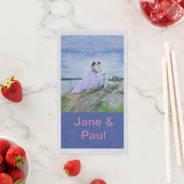 Serviette En Papier Serviette d'hôtes mariage Napkin (En situation)