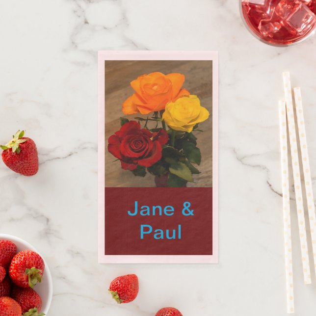 Serviette En Papier Serviette d'hôtes mariage Napkin (En situation)