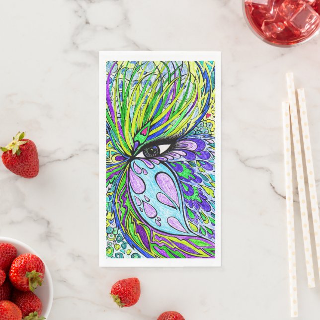 Serviette En Papier Serviette d'hôtes Napkin (En situation)