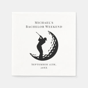 Serviette En Papier Serviette personnalisée   Bachelor Golf Week-end