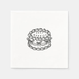 Serviette En Papier Serviette personnalisée - Marié - Gâteau Vintage