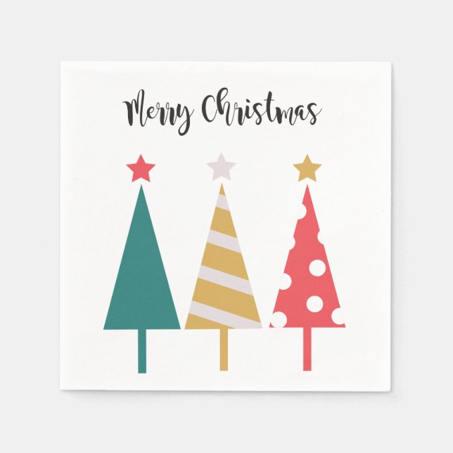 SERVIETTE EN PAPIER SERVIETTE PINS POUR FESTIVITÉ DE NOËL (Devant)