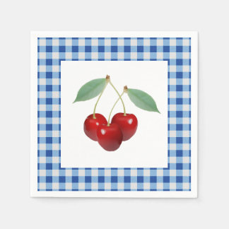 Serviette En Papier Serviette Retro Cerises Napkin