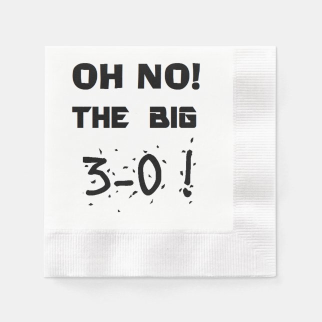 Serviette En Papier Serviettes "30e anniversaire" (Devant)