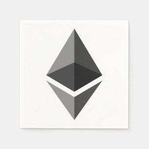 Serviette En Papier Serviettes 3 plis icône Ethereum grise