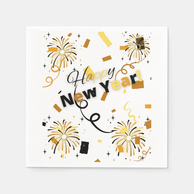 Serviette En Papier Serviettes 3 plis Nouvel An (Devant)