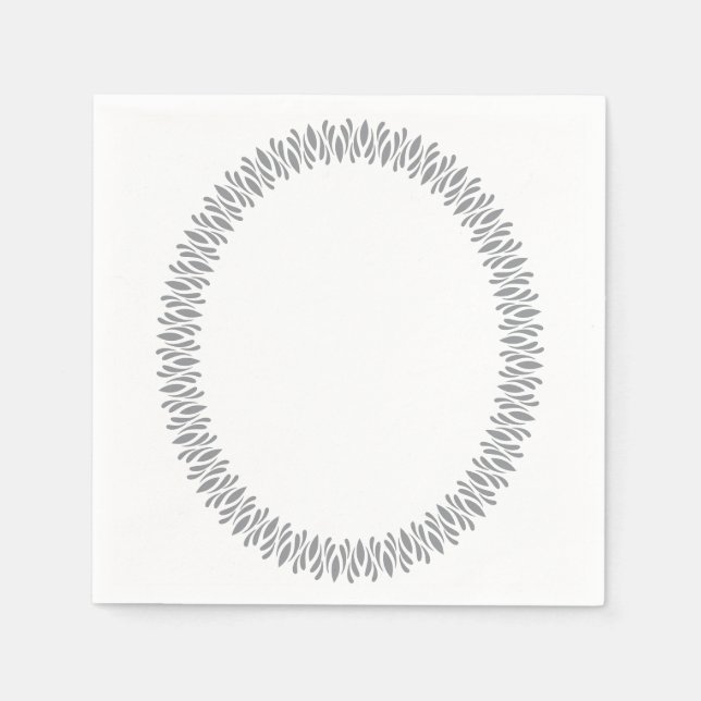 Serviette En Papier Serviettes à cadre elliptique (Devant)