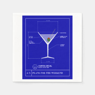 Serviette En Papier Serviettes à cocktails Martini