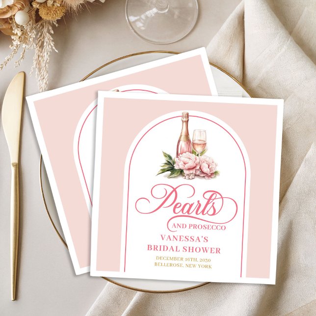 Serviette En Papier Serviettes à l'aquarelle tendance nom de la douche (Trendy watercolor napkins bridal shower name tag

)