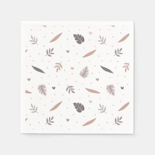Serviette En Papier Serviettes à motif de feuilles minimaliste