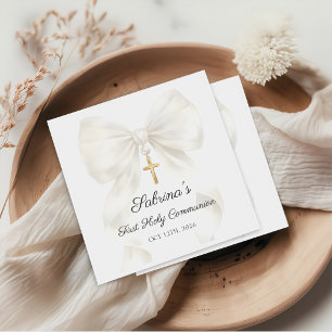 Serviette En Papier Serviettes à nœud pour la première communion d'une