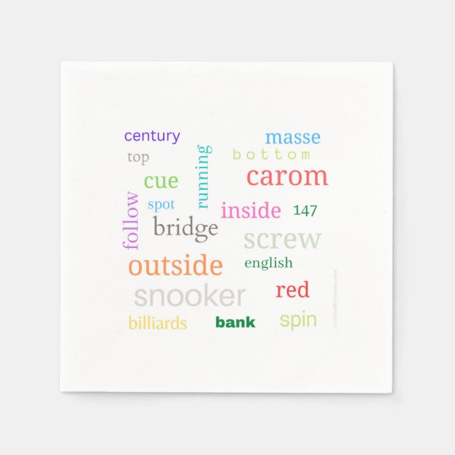 Serviette En Papier Serviettes à thème billard (Devant)