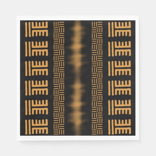 Serviette En Papier Serviettes afrocentriques de style bogolais (Devant)