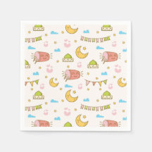 Serviettes amusantes et colorées pour fête de Rama