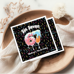 Serviette En Papier Serviettes Anniversaire Soixante-Sept 67 Glace