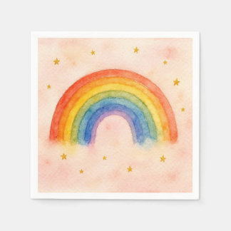 Serviette En Papier Serviettes arc-en-ciel.