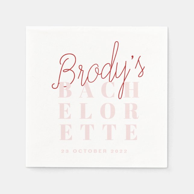 Serviette En Papier Serviettes Bachelorette Party Brody (Devant)