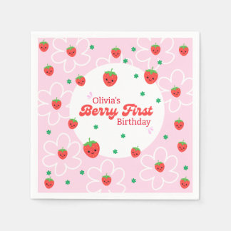 Serviette En Papier Serviettes Berry premier anniversaire