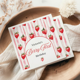 Serviette En Papier Serviettes Berry premier anniversaire