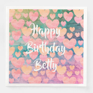 Serviette En Papier Serviettes #Betty de partie de joyeux anniversaire