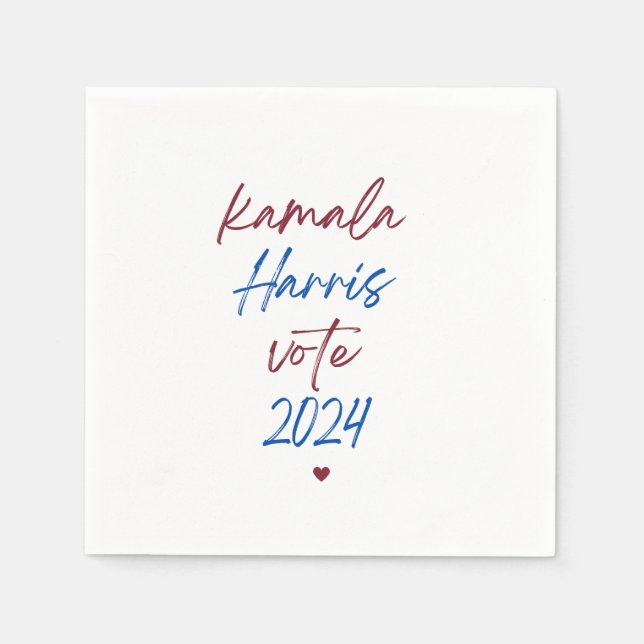 Serviette En Papier Serviettes blanches pour Kamala Harris 2024 (Devant)