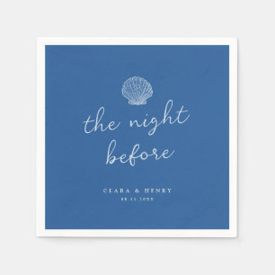 Serviette En Papier Serviettes Bleu Français Coquillage Nuit Avant le