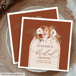 Serviette En Papier Serviettes Bohème Pampas Terracotta pour Baby Show