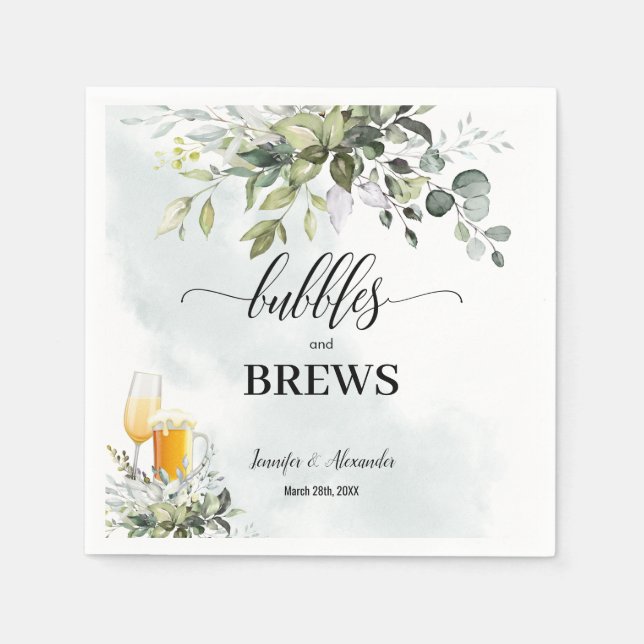 Serviette En Papier Serviettes Bubbles & Brews (Devant)