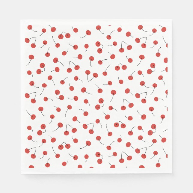 Serviette En Papier Serviettes cerises (Devant)