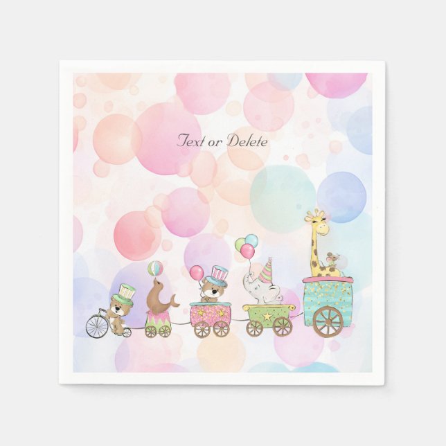 Serviette En Papier Serviettes Circus Animaux (Devant)