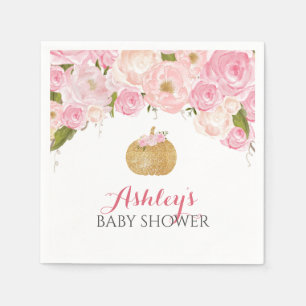 Serviette En Papier Serviettes citrouilles roses