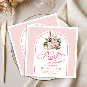 Serviette En Papier Serviettes classiques rose et or avec lettrage per