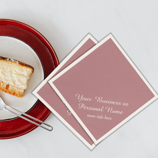 Serviette En Papier serviettes couleur rose poussiéreux uni (Créateur téléchargé)