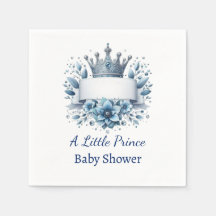 Serviettes Couronne Bleue Royale Prince