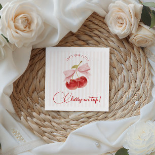 Serviette En Papier Serviettes d'anniversaire Cerise sur le Gâteau