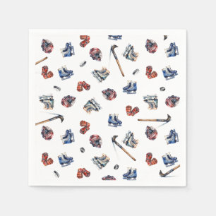 Serviette En Papier Serviettes d'anniversaire de hockey sur glace, Par