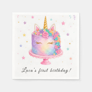 Serviette En Papier Serviettes d'anniversaire Licorne
