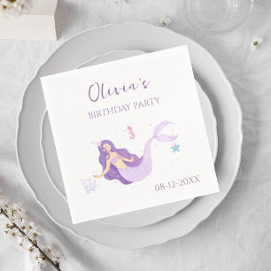 Serviette En Papier Serviettes d'Anniversaire Personnalisées Filles De