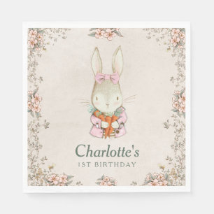 Serviette En Papier Serviettes d'anniversaire pour un lapin qui fête s