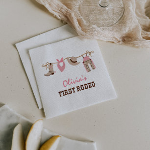 Serviette En Papier Serviettes de 1er anniversaire First Rodeo Western