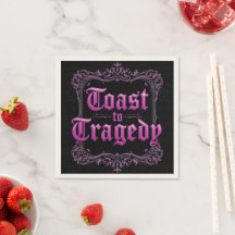 Serviettes de Bachelorette Toast to Tragedy | Par
