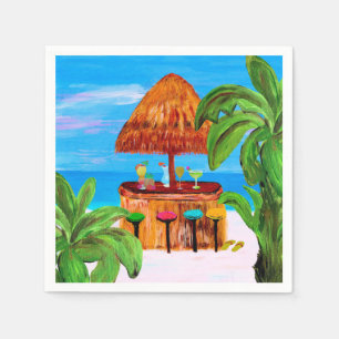 Serviette En Papier Serviettes de bar de plage Tiki
