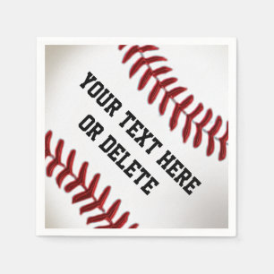 Serviette En Papier Serviettes de baseball personnalisées avec VOTRE T