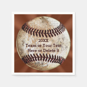 Serviette En Papier Serviettes de baseball Vintage personnalisées VOTR