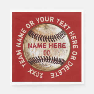 Serviette En Papier Serviettes de baseball vintages avec vos COULEURS 
