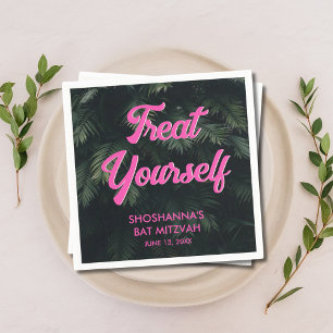 Serviette En Papier Serviettes de Bat mitzvah en néon tropical personn