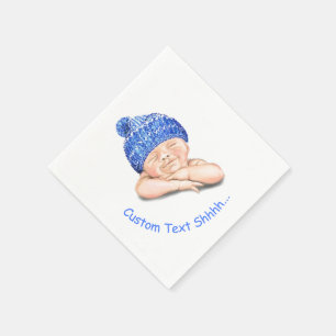 Serviette En Papier Serviettes de bébé Joyeux au sommeil - Texte perso