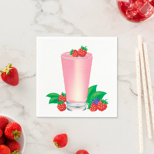 Serviette En Papier Serviettes de boisson Berry Milkshake