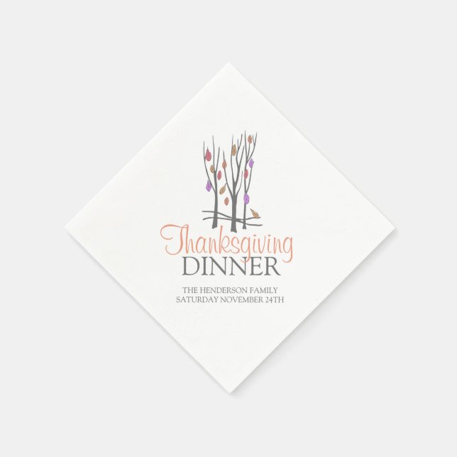 Serviette En Papier serviettes de bon thanksgiving (Coin)