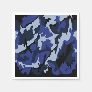 Serviette En Papier serviettes de camouflage bleu